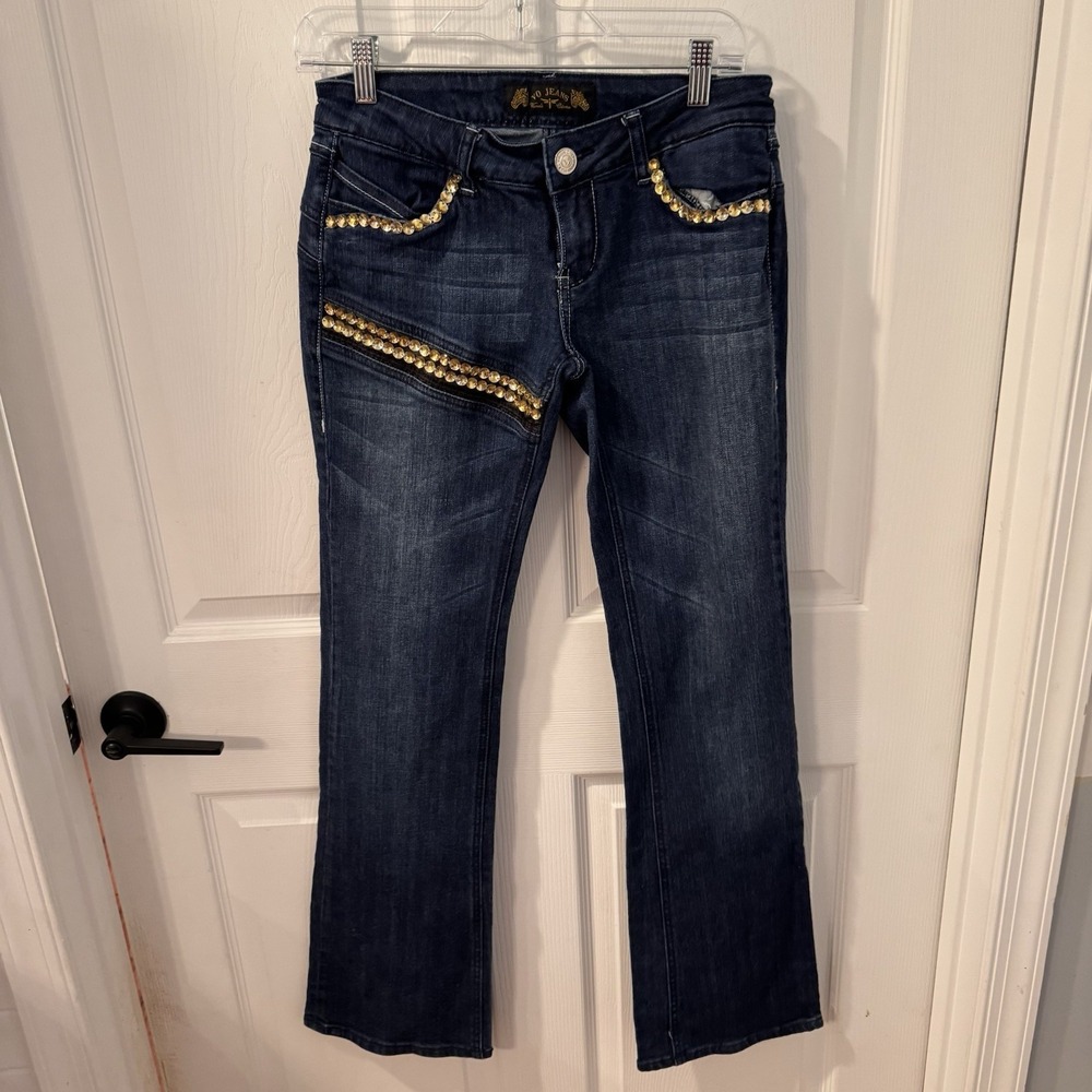 VO Jeans Designed By Los Angeles Virgin Only Size 28 Blue Jeans Low Rise Boot‎